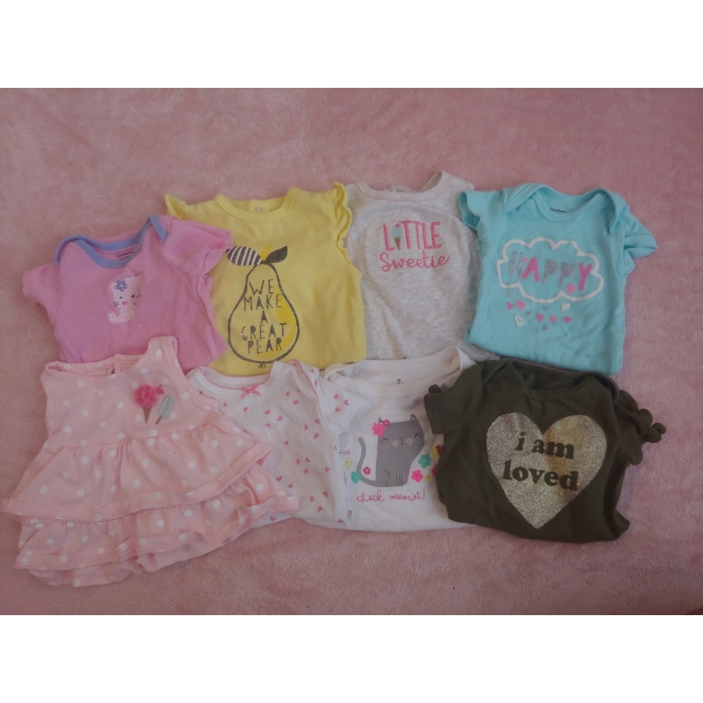 Baby girl 3-6 month onesies